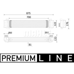 tarpinis suslėgto oro aušintuvas, kompresorius BEHR *** PREMIUM LINE ***
                                MAHLE             