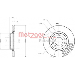 stabdžių diskas (1vnt) GREENPARTS
                                METZGER                                                61