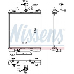 radiatorius, variklio aušinimas
                                NISSENS                                606330, NISSENS, 6063