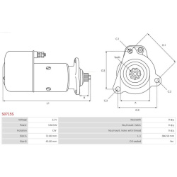 starteris Brand new AS-PL
                                S0715S, AS-PL, S0715S, auto detalė