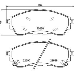 stabdžių trinkelių rinkinys, diskinis stabdys PRIME LINE
                                BREMBO                           