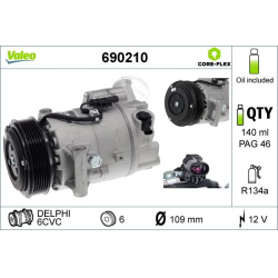 Kompresorius, oro kondicionierius VALEO CORE-FLEX
                                                690210, VALEO, 690210, auto
