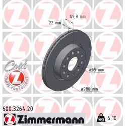stabdžių diskas (1vnt) COAT Z
                                ZIMMERMANN                                600.3264.20, Nenuro