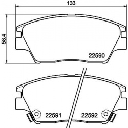 stabdžių trinkelių rinkinys, diskinis stabdys
                                MINTEX                                      
