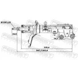 amortizatorius
                                FEBEST                                04660894FL, Nenurodytas gamintojas, 0466