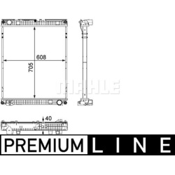radiatorius, variklio aušinimas BEHR *** PREMIUM LINE ***
                                MAHLE                             