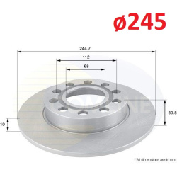 Stabdžių diskas (1VNT), galinis
                                COMLINE                                                ADC1