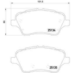 stabdžių trinkelių rinkinys, diskinis stabdys XTRA LINE
                                BREMBO                            