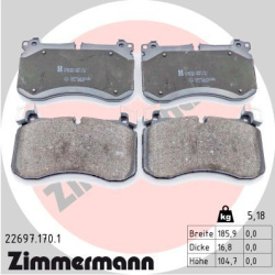 stabdžių trinkelių rinkinys, diskinis stabdys
                                ZIMMERMANN                                  