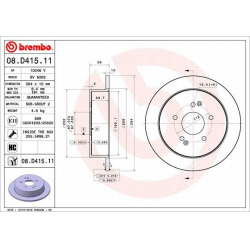 stabdžių diskas (1vnt) PRIME LINE - UV Coated
                                BREMBO                                       