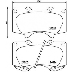 stabdžių trinkelių rinkinys, diskinis stabdys XTRA LINE
                                BREMBO                            