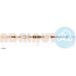trosas, stovėjimo stabdys
                                ADRIAUTO                                                13.0206, A
