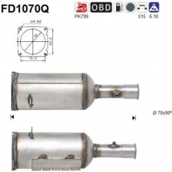 suodžių / kietųjų dalelių filtras, išmetimo sistema
                                                FD1070Q, AS, FD1070