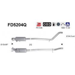 suodžių / kietųjų dalelių filtras, išmetimo sistema
                                                FD5204Q, AS, FD5204