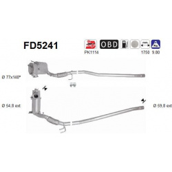 suodžių / kietųjų dalelių filtras, išmetimo sistema
                                                FD5241, AS, FD5241,