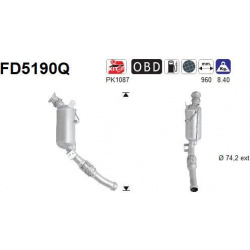 DPF, kietųjų dalelių filtras
                                                FD5190Q, AS, FD5190Q, auto detalė