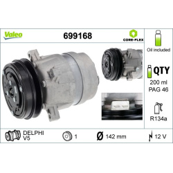 Kompresorius, oro kondicionierius VALEO CORE-FLEX
                                                699168, VALEO, 699168, auto