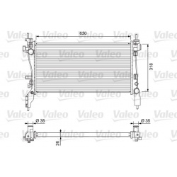 radiatorius, variklio aušinimas
                                VALEO                                701718, VALEO, 701718, 