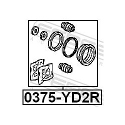 remonto komplektas, stabdžių apkaba
                                FEBEST                                0375-YD2R, Nenuro