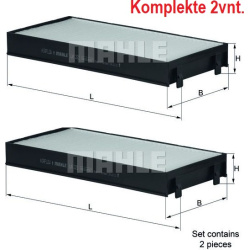 Filtras salono
                                MAHLE                                                LA221/S, MAHLE, LA221S, a