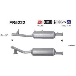 DPF, kietųjų dalelių filtras
                                                FR5222, AS, FR5222, auto detalė
