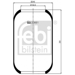 pneumatinė oro pagalvė
                                FEBI BILSTEIN                                                20661, 