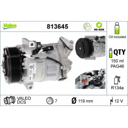 kompresorius, oro kondicionierius VALEO RE-GEN REMANUFACTURED
                                                813645, VALEO, 
