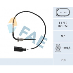 jutiklis, išmetamųjų dujų temperatūra
                                FAE                                               