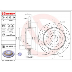 stabdžių diskas (1vnt) XTRA LINE - Xtra
                                BREMBO                                             