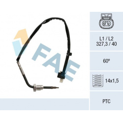 jutiklis, išmetamųjų dujų temperatūra
                                FAE                                               
