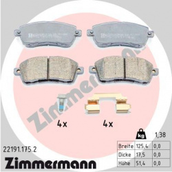stabdžių trinkelių rinkinys, diskinis stabdys
                                ZIMMERMANN                                  