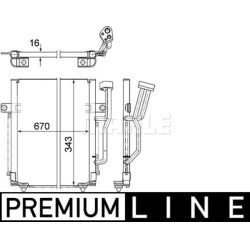 kondensatorius, oro kondicionierius BEHR *** PREMIUM LINE ***
                                MAHLE                          