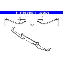 spyruoklė, stabdžių apkaba
                                ATE                                                11.8116-0367