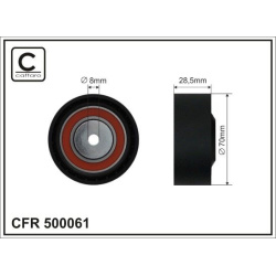 įtempiklio skriemulys, V formos rumbuotas diržas
                                CAFFARO                                   
