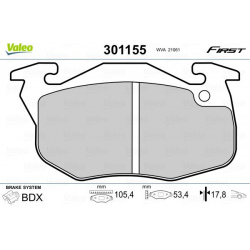 stabdžių trinkelių rinkinys, diskinis stabdys ESSENTIAL
                                VALEO                             