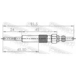 kaitinimo žvakė
                                FEBEST                                24642-005, Nenurodytas gamintojas, 24