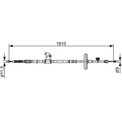 trosas, stovėjimo stabdys
                                BOSCH                                                1 987 482 507