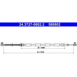 trosas, stovėjimo stabdys
                                ATE                                                24.3727-0802.2,