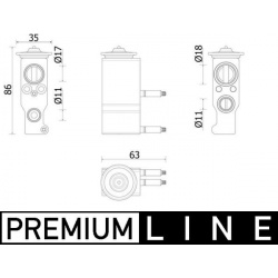 išsiplėtimo vožtuvas, oro kondicionavimas BEHR *** PREMIUM LINE ***
                                MAHLE                 
