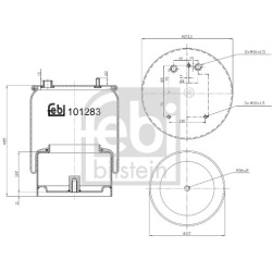 pneumatinė oro pagalvė
                                FEBI BILSTEIN                                                101283,