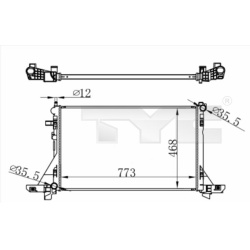 radiatorius, variklio aušinimas
                                TYC                                                728-0064,