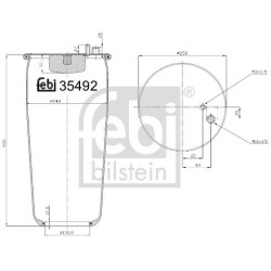 pneumatinė oro pagalvė
                                FEBI BILSTEIN                                                35492, 