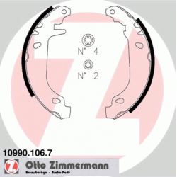 Stabdžių trinkelių komplektas
                                ZIMMERMANN                                                10