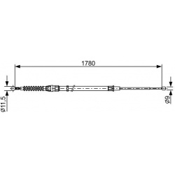 trosas, stovėjimo stabdys
                                BOSCH                                                1 987 482 458