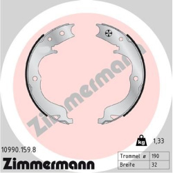 stabdžių trinkelių komplektas, stovėjimo stabdis
                                ZIMMERMANN                              