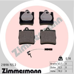 stabdžių trinkelių rinkinys, diskinis stabdys
                                ZIMMERMANN                                21