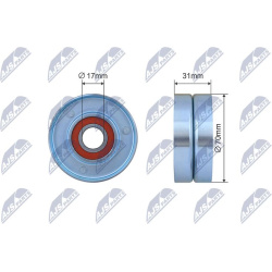 įtempiklio skriemulys, V formos rumbuotas diržas
                                NTY-SPEC                                  