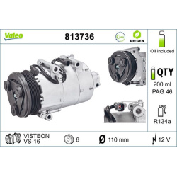 kompresorius, oro kondicionierius VALEO RE-GEN REMANUFACTURED
813736, VALEO,