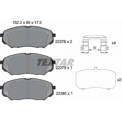 stabdžių trinkelių rinkinys, diskinis stabdys Q+
                                TEXTAR                                223