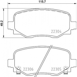 Stabdžių trinkelių rinkinys, diskinis stabdys XTRA LINE
                                BREMBO                            